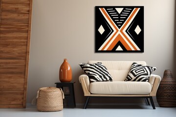 Tribal Infusion Grid Artwork: Chic Bedroom Decors with Tribal Prints