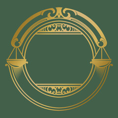 vintage label with background