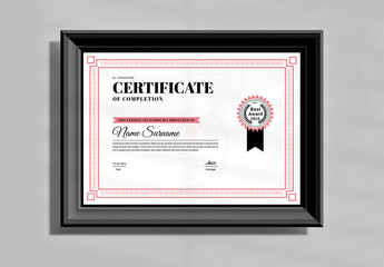Certificate Of Completion Award Layout