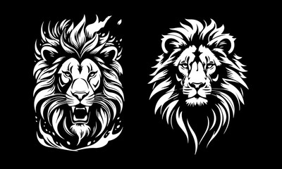 Angry lion head vector, logo lion