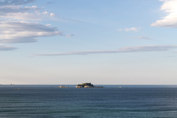 View of the small island on the sea