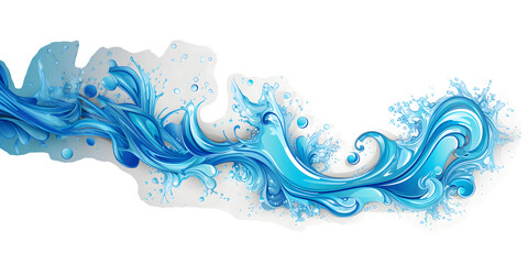abstract water wave, blue splash of water, splashing wave
