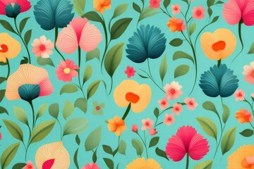 floral leaf pattern background design