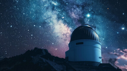 Observatory astronomical telescopes - obrazy, fototapety, plakaty