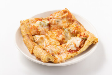 油揚げ　キムチチーズ焼き