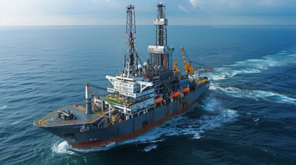 Offshore oil and gas platform - obrazy, fototapety, plakaty