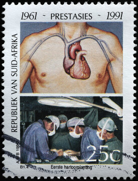 First heart transplant operation celebrated on south african stamp
