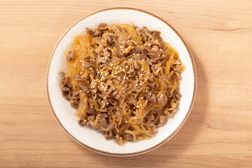 牛肉と春雨のピリ辛炒め