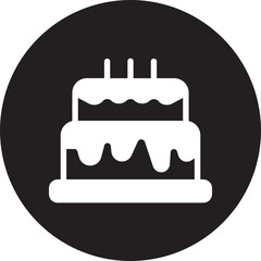cake glyph icon