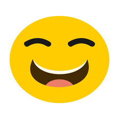 Laugh emoji vector icon