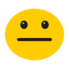 Fototapeta premium speechless emoticon vector icon 