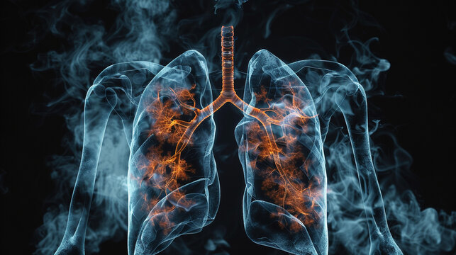 Healthy Lungs: Depict healthy, pink lungs to emphasize the importance of lung health.Generative AI