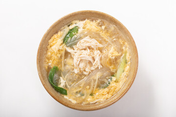 鶏ささみ　春雨スープ