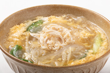 鶏ささみ　春雨スープ