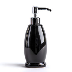 Obraz premium Black Soap dispenser mock up isolated on White Background
