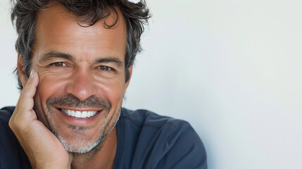 Confident Smile: Charismatic Young Man in a Casual Pose