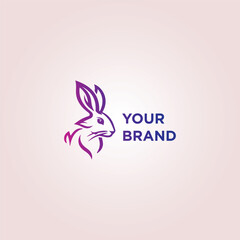 Rabbit logo for your brand, ai technology