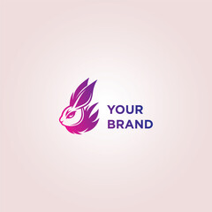 Obraz premium Rabbit logo for your brand, ai technology