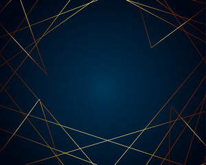 Luxury premium shiny golden geometric lines overlap design for cosmetic product cover background. Vector geometric luxury golden lines for banner, template, book cover, cosmetic product cover.  