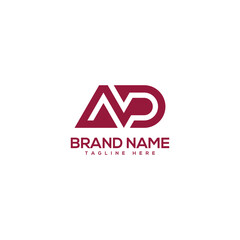 Abstract minimal letter AD DA logo design vector element. Initials business logo.