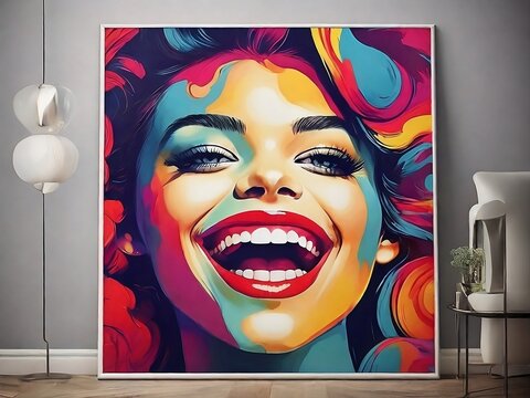 Abstract watercolour backgrounds with smile