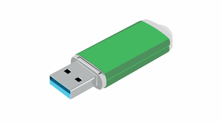 Vector Isolated Illustration of a USB device