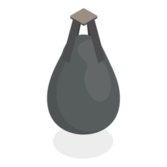 3D Isometric Flat  Set of Boxing Equipment Items. Item 2