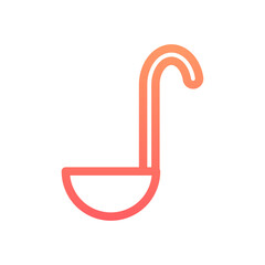 Obraz premium Soup Spoon Gradient Linear Style