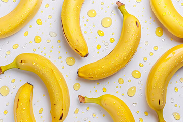 Yellow Bananas in a Vibrant Fresh Pattern