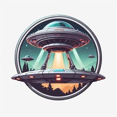 Ufo Cartoon Design Very Cool