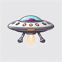 Ufo Cartoon Design Very Cool