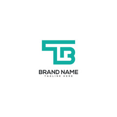 Minimal unique letter TB BT monogram logo design template. Initials Business logo.