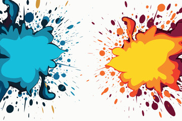 Splatter paint vector-style image of graphic designer