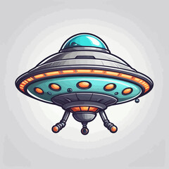 Ufo Cartoon Design Very Cool