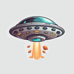 Ufo Cartoon Design Very Cool