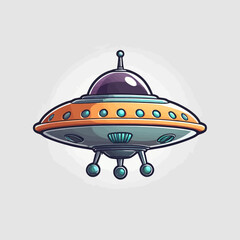 Ufo Cartoon Design Very Cool
