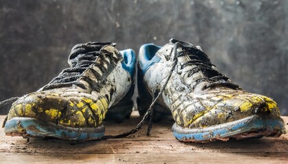 muddy football shoes after the game