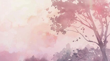 Pastel Watercolor Anime Background Gradient.