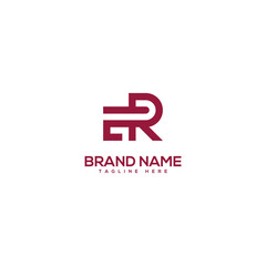 Modern creative letter ER RE logo design vector element. Initials business logo.