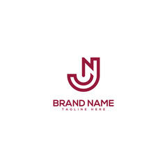 Obraz premium Modern creative letter JN NJ logo design vector element. Initials business logo.