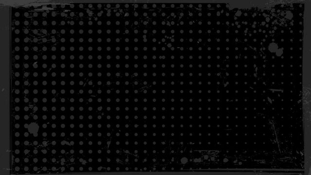 Gritty Dirty Scratched Grunge Subtle Halftone Texture Ink Stain Paint Splatter Animation Looping Video Background Transition