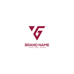 Modern creative letter VG GV logo design vector element. Initials business logo.