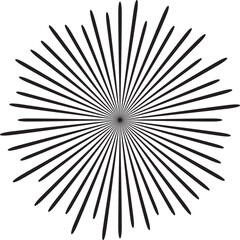 Obraz premium Vintage Sunbursts in Different Shapes. Trendy Hand Drawn Retro Bursting Rays Design Elements. Hipster Vector illustration