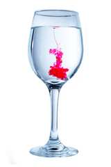 The magic of color when dissolved in drinking water creates unusual and beautiful shapes.