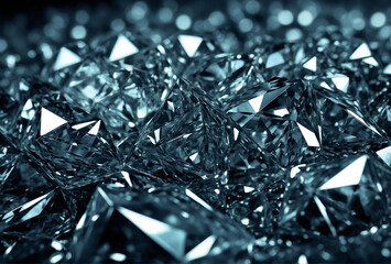 silver crystals shining, broken glass - obrazy, fototapety, plakaty