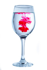 The magic of color when dissolved in drinking water creates unusual and beautiful shapes.