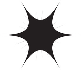 Vintage Sunbursts in Different Shapes. Trendy Hand Drawn Retro Bursting Rays Design Elements. Hipster Vector illustration