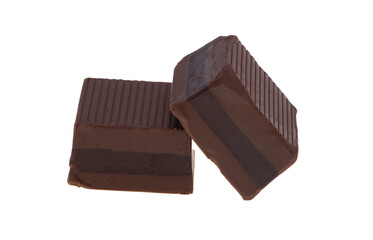chocolate candies isolated