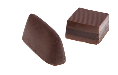 chocolate candies isolated