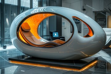 The future envisioned as a sleek high tech world where innovation and progress reign supreme